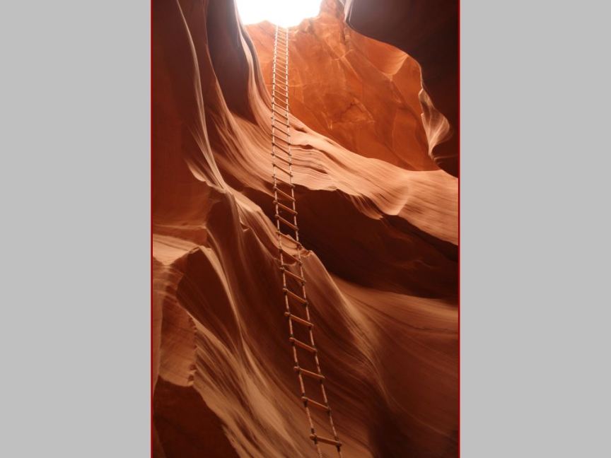 Ladder out of Lower Antelope Canyon