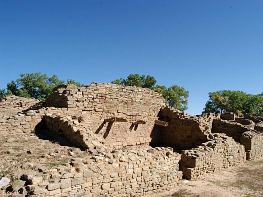 Front side of the west wall