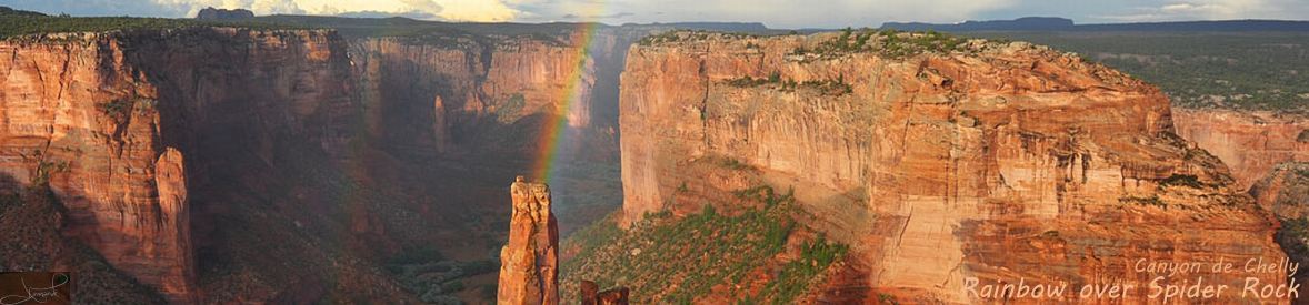 Rainbow over Spider Rock