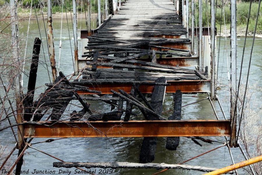 Fruita bridge after the fire