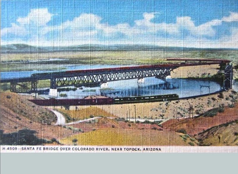 Trains on both bridges