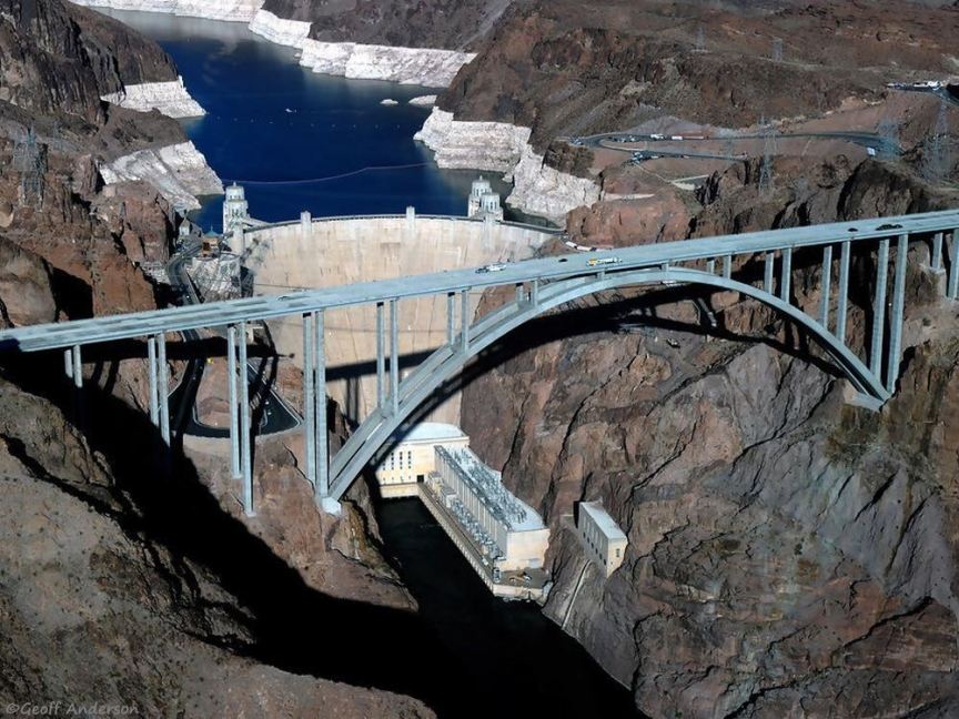 Overhead view of the bridge