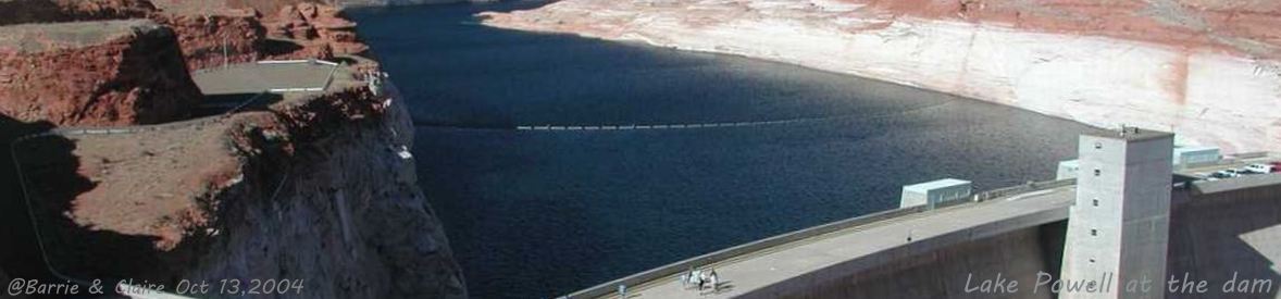 Lake Powell at Glen Canyon Dam in 2004