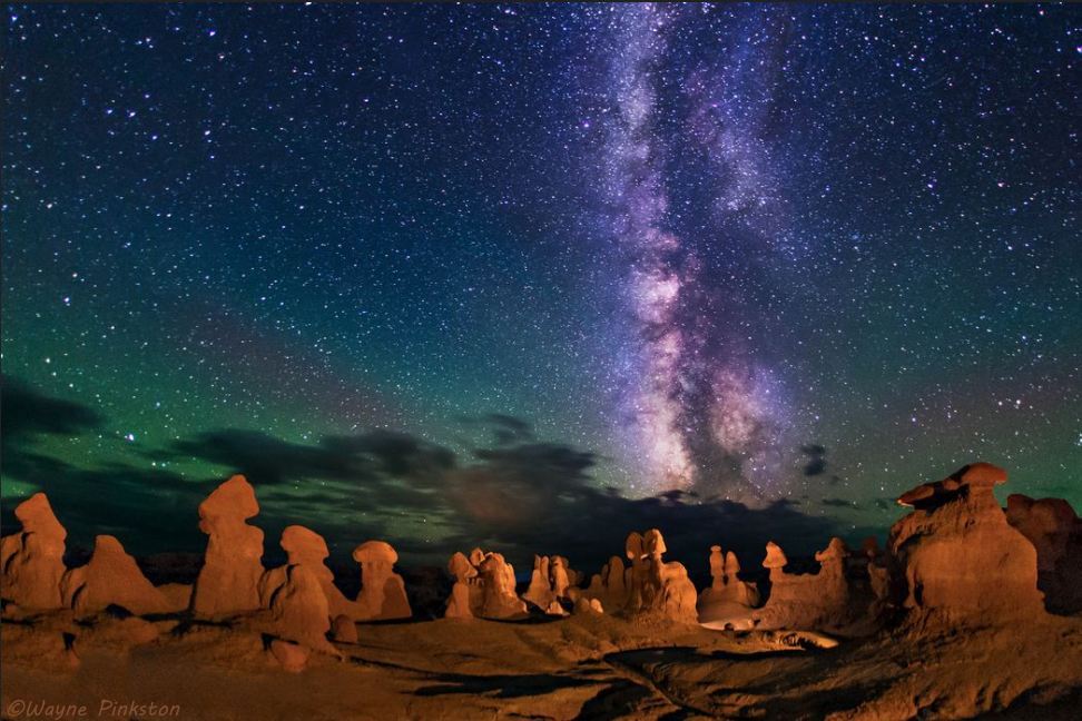 Goblin Valley at night