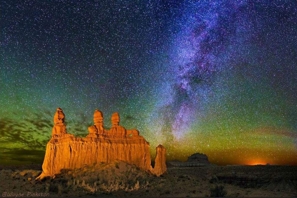 Three Sisters at night