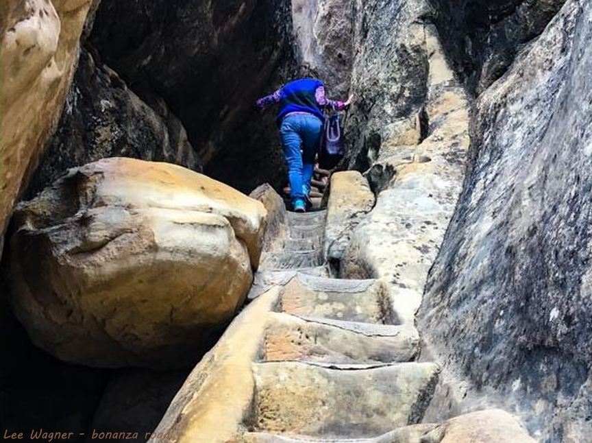 Climbing out of Cliff Palace