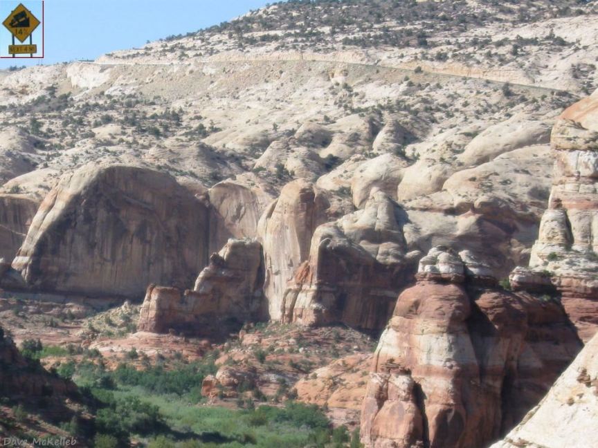 Climbing onto the hogback