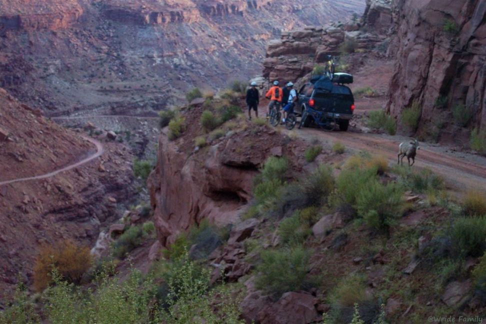 On the Shafer Trail switchbacks